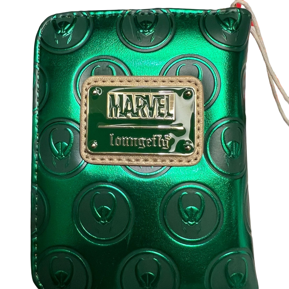LOUNGEFLY MARVEL Loki Metallic Green Wallet NWT Brand New by Loungefly - Picture 3 of 4
